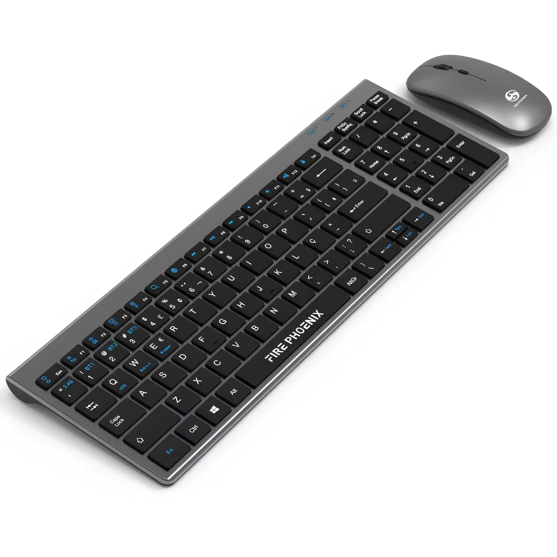 2.4g Wireless Wireless Bluetooth Keyboard And Mouse Kit Rechargeable Abnt2 Bk-8078