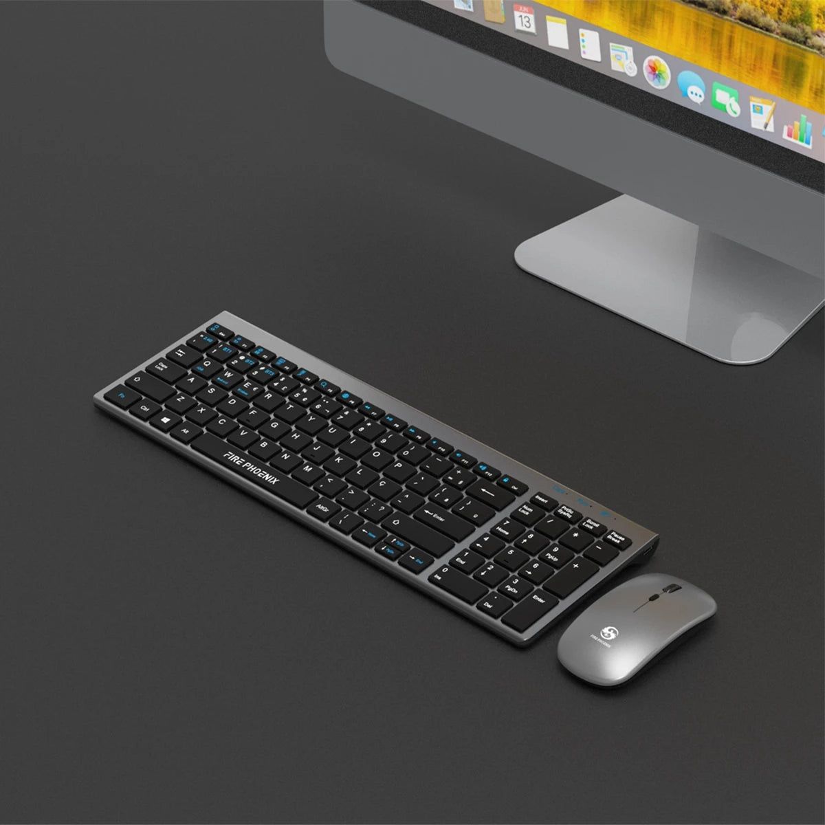 2.4g Wireless Wireless Bluetooth Keyboard And Mouse Kit Rechargeable Abnt2 Bk-8078