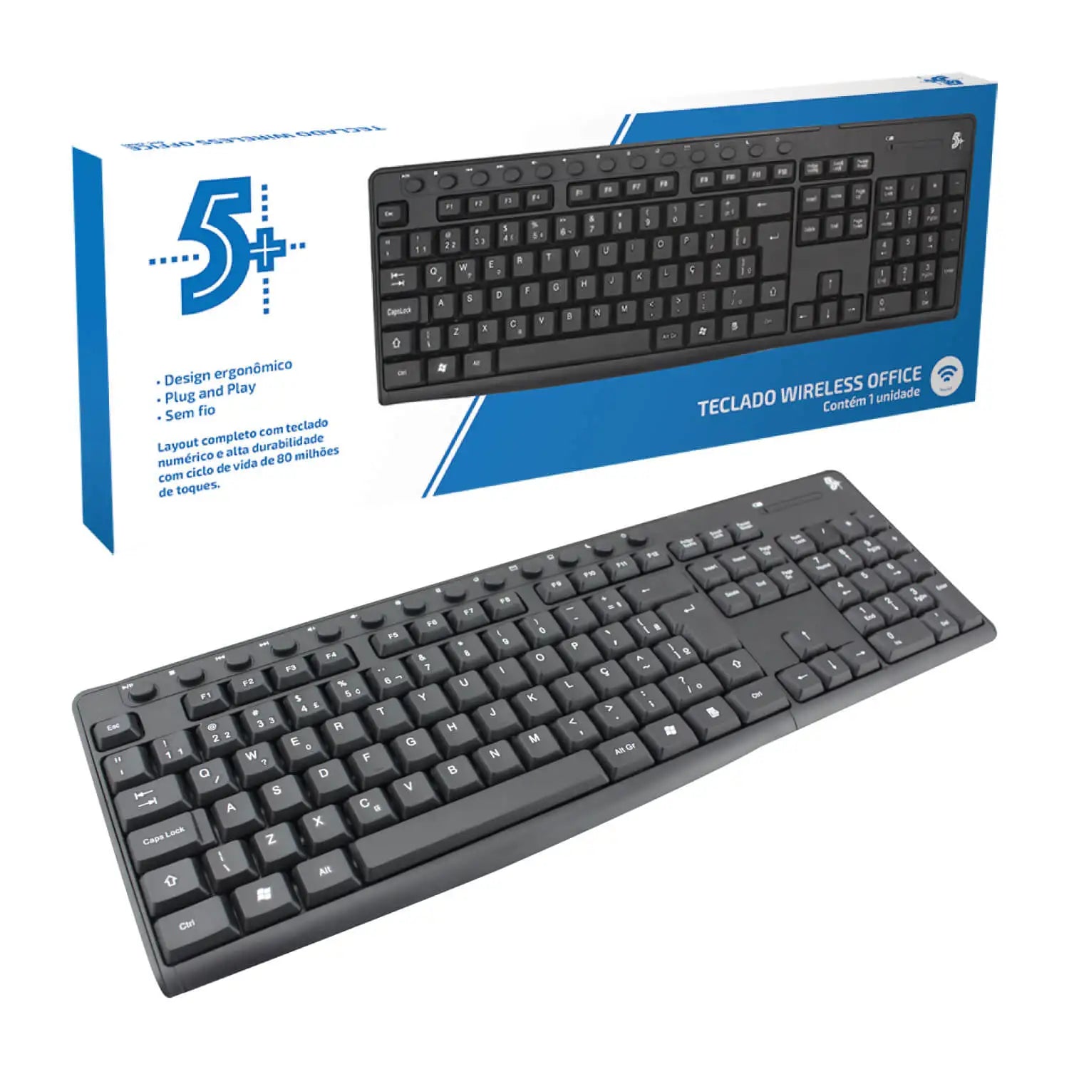 2.4GHz Certificate Anatel Abnt2 Office 5 + Wireless Keyboard
