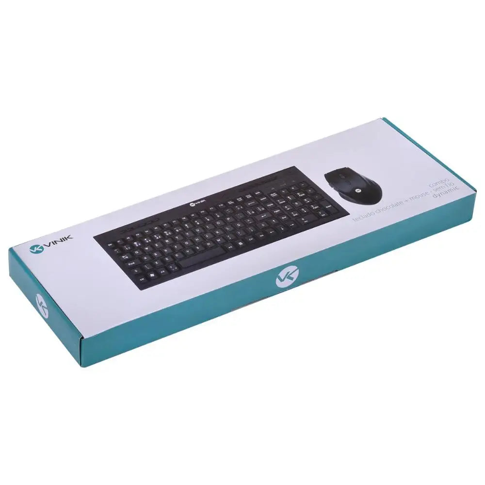 Dynamic ABNT2 Wireless Keyboard & Mouse/1200DPI Black USB - DC100