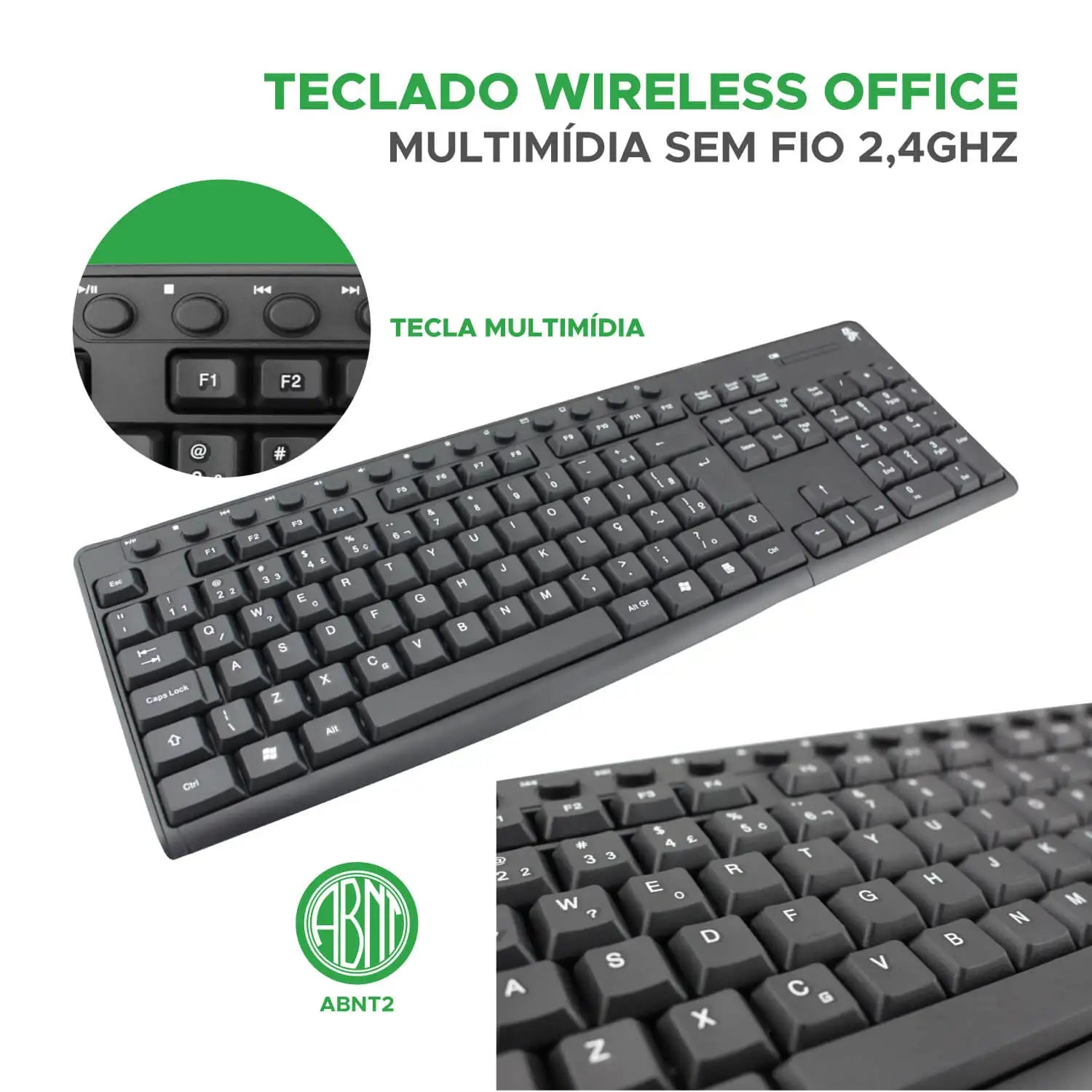 2.4GHz Certificate Anatel Abnt2 Office 5 + Wireless Keyboard
