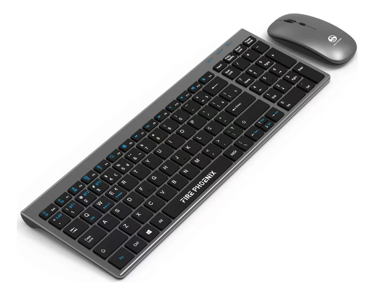 2.4g Wireless Wireless Bluetooth Keyboard And Mouse Kit Rechargeable Abnt2 Bk-8078