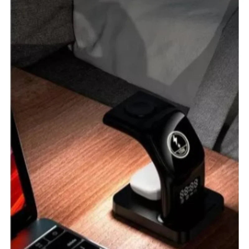 Carregador Sem Fio 5 em 1 para iPhone, Apple Watch e AirPod