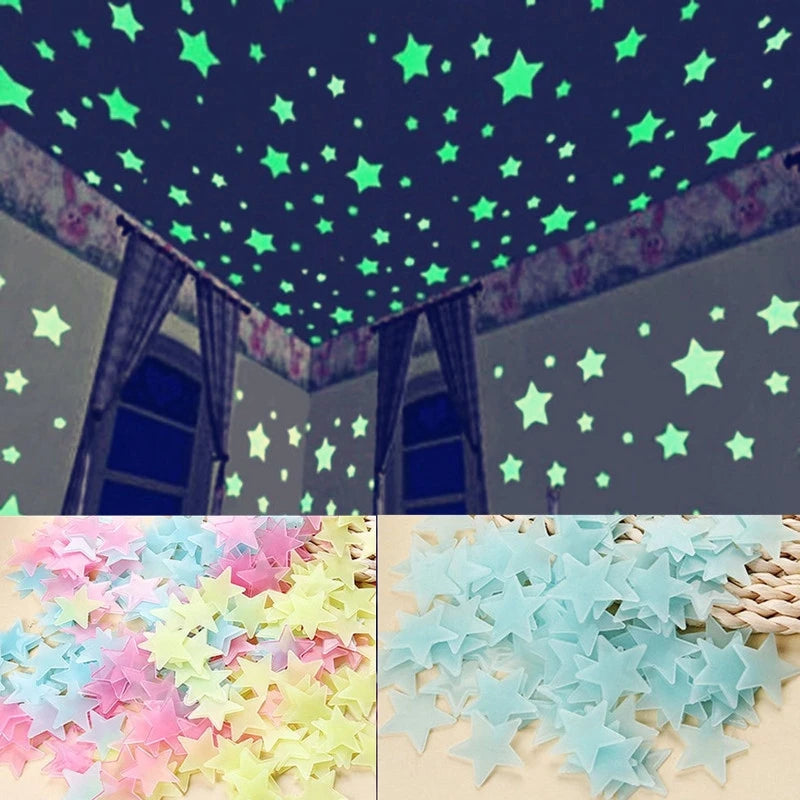 100 Adesivos de Parede Luminosos - Crie Um Céu Estrelado Mágico no Quarto do Seu Filho!