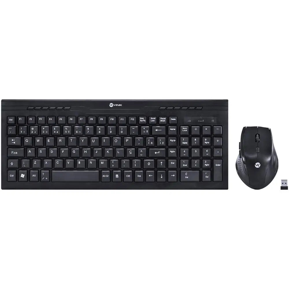 Dynamic ABNT2 Wireless Keyboard & Mouse/1200DPI Black USB - DC100