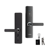 Smart Lock with Fingerprint and Password Compatible with Tuya, Quick Unlock ≤ 1s, Electronic Lock, Coibeu