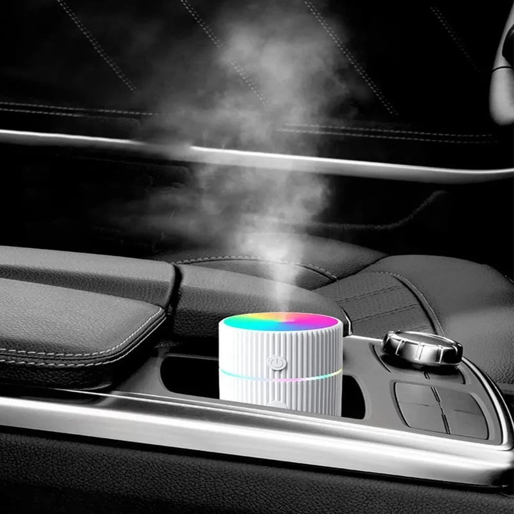 Umidificador Portátil com Purificador de Ar e LED Colorido - Aromatize e Renove Seu Ambiente!
