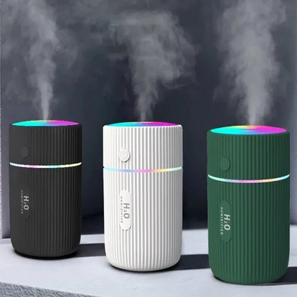 Umidificador Portátil com Purificador de Ar e LED Colorido - Aromatize e Renove Seu Ambiente!