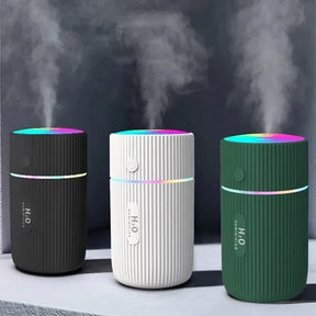 Umidificador Portátil com Purificador de Ar e LED Colorido - Aromatize e Renove Seu Ambiente!