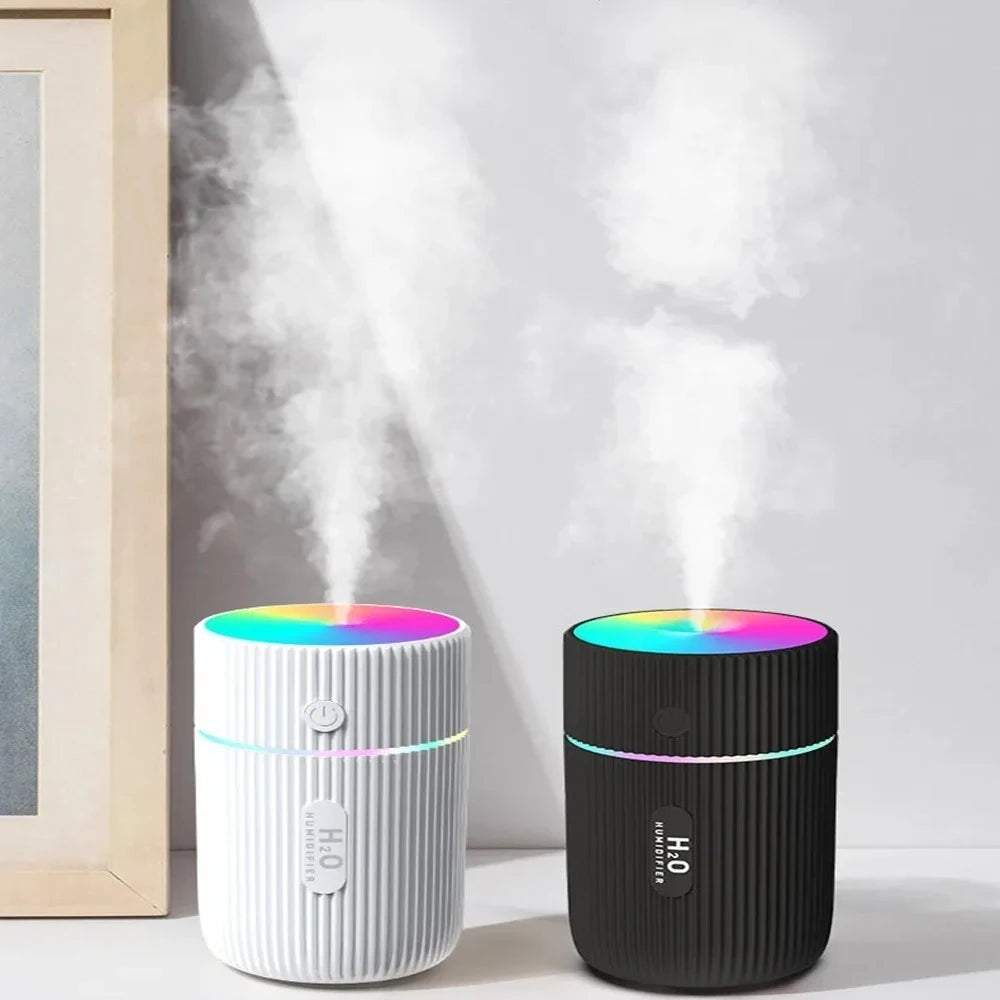 Umidificador Portátil com Purificador de Ar e LED Colorido - Aromatize e Renove Seu Ambiente!